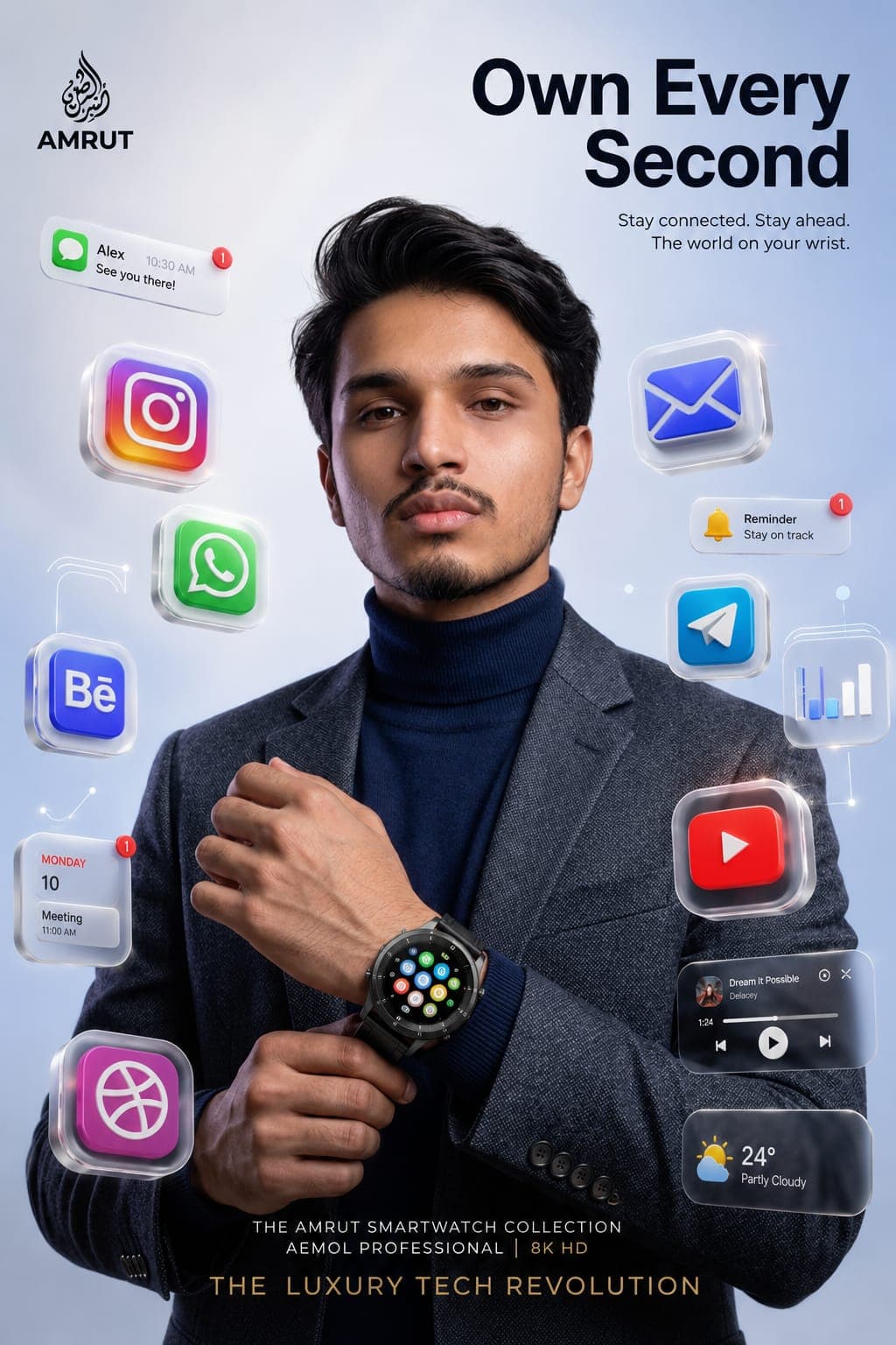 Smartwatch Campaign AI product design