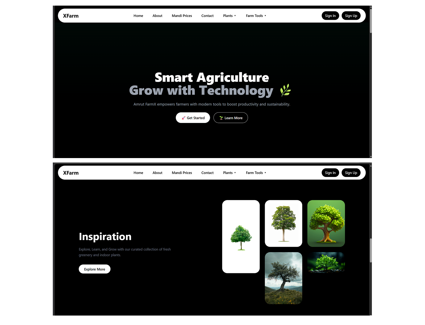 FarmX website preview